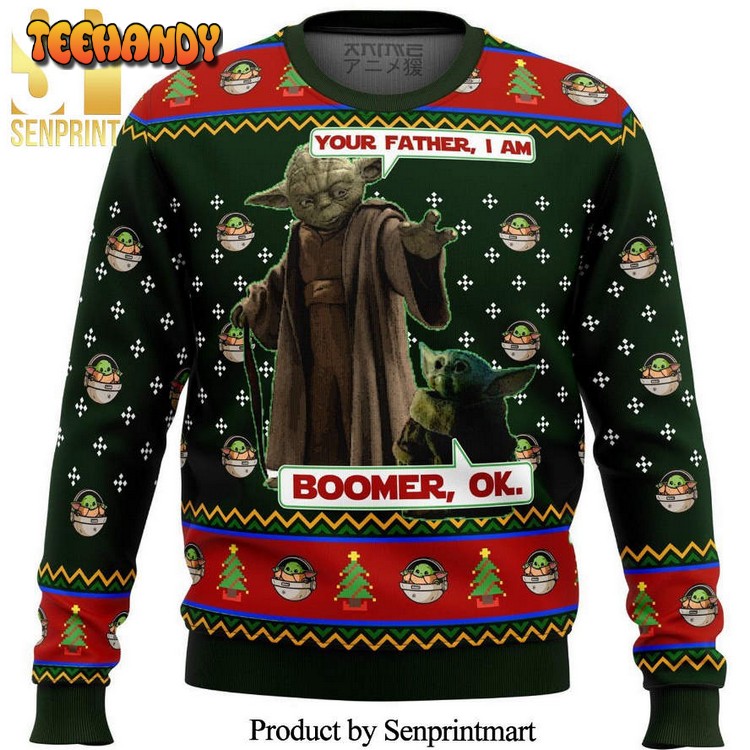 Baby Yoda Boomer Ok Mandalorian Star Wars Premium Sweater