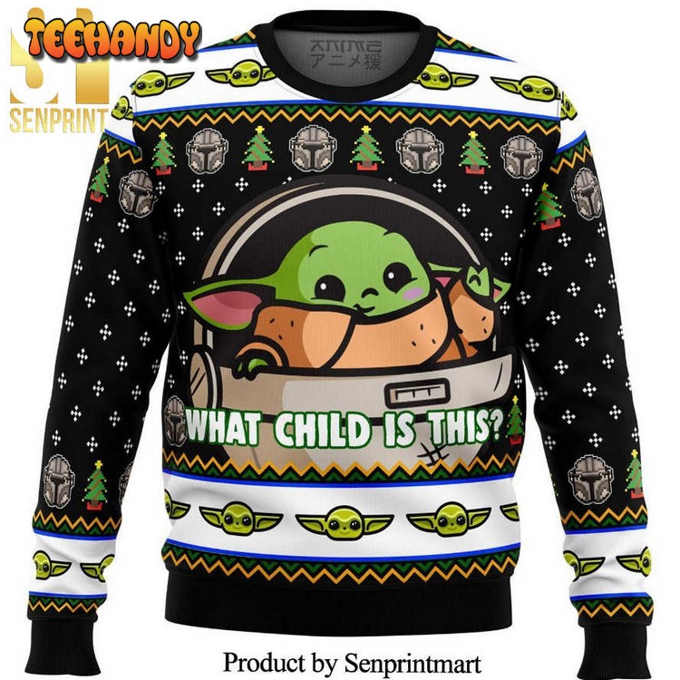 Baby Yoda What Child Is This Mandalorian Star Wars Sweater