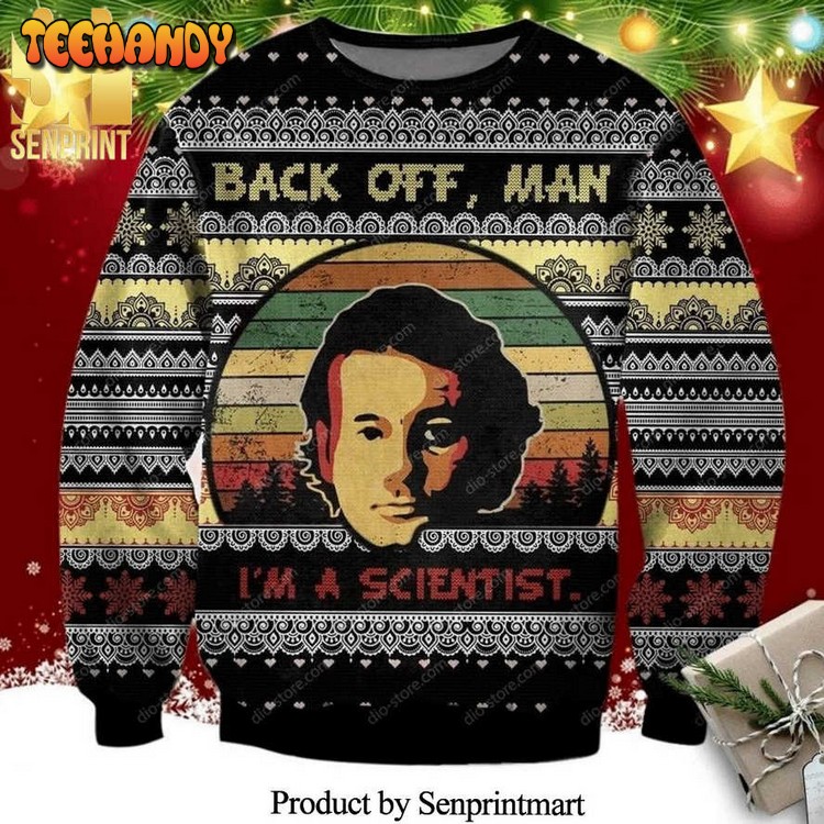 Back Off Man I’m A Scientist Ghostbusters Knitting Sweater