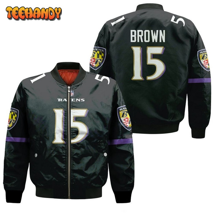 Baltimore Ravens Marquise Brown #15 Great Player Nfl Bomber Jacket