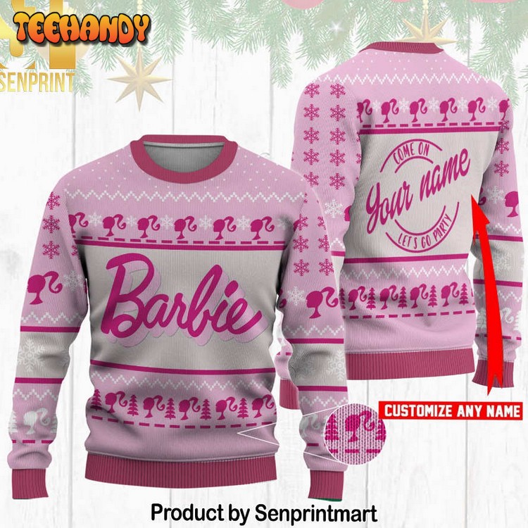 Barbie Custom Name For Christmas Gifts Ugly Sweater