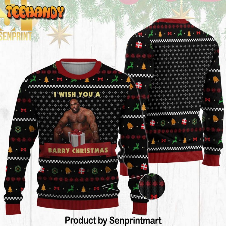 Barry Wood I Wish You A Barry Christmas For You Ugly Sweater