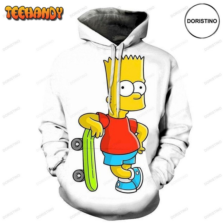 Bart Simpson The Simpson Cartoon Awesome Pullover 3D Hoodie