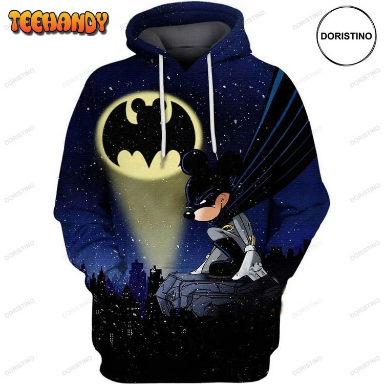 Batman X Mouse All Over Print Pullover 3D Hoodie