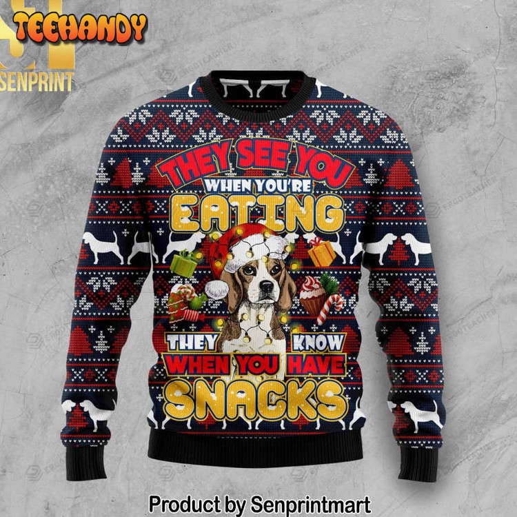 Beagle Ey Know When You Have Snacks For Christmas Sweater