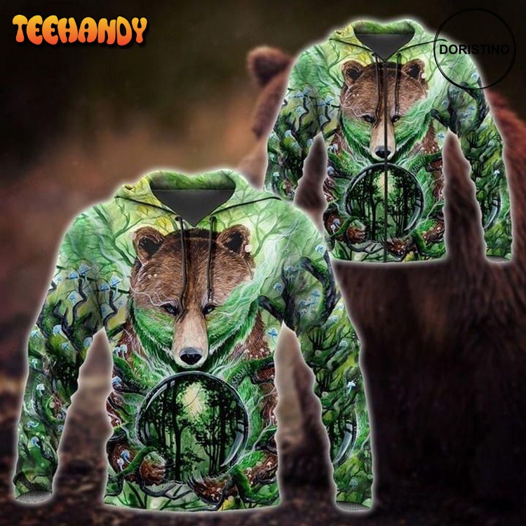 Bear Grumpy In Forest Full Ing Limited Edition Pullover 3D Hoodie