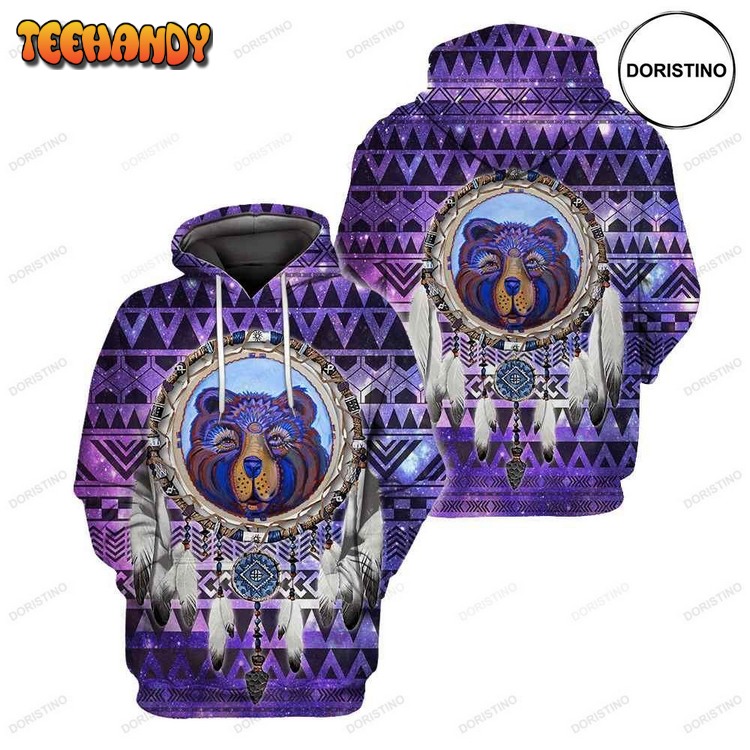 Bear Native American Limited Edition Pullover 3D Hoodie