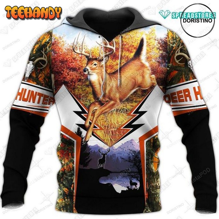 Beautiful Deer Hunting Awesome Pullover 3D Hoodie