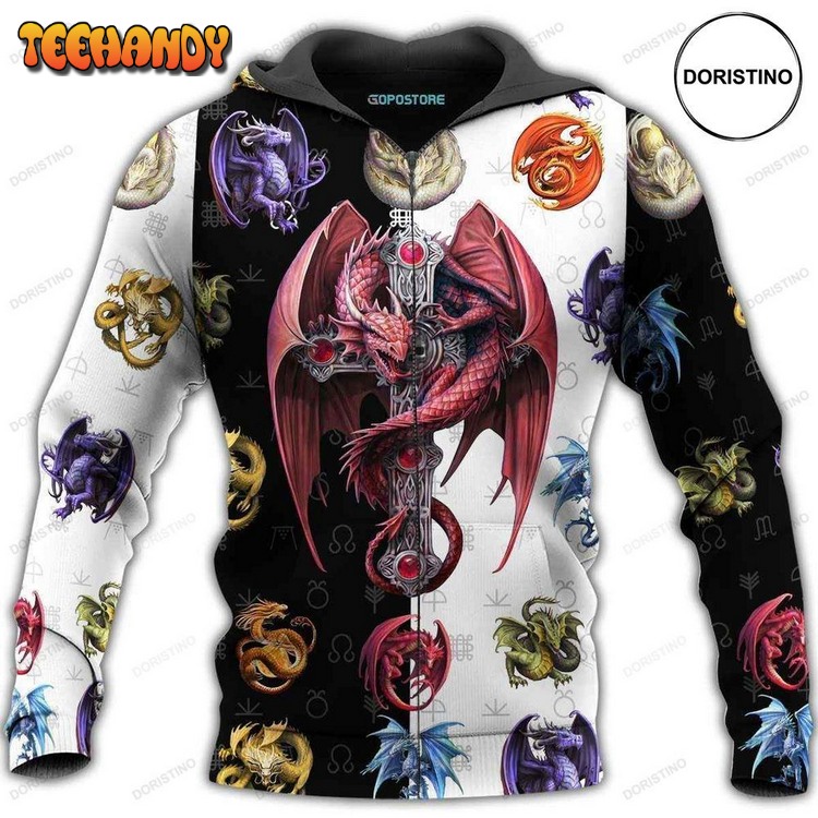 Beautiful Dragon Art Ed All Over Print Pullover 3D Hoodie