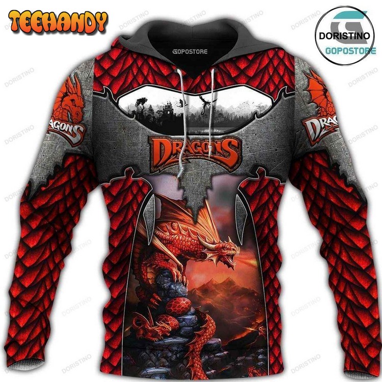 Beautiful Dragon Ed Awesome Pullover 3D Hoodie