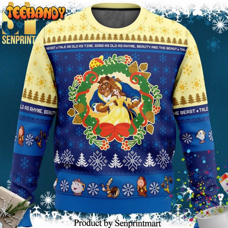 Beauty And The Beast Disney Tale As Old As Time Knitted Sweater