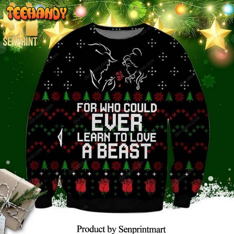 Beauty and the Beast Learn To Love A Beast Disney Knitted Sweater