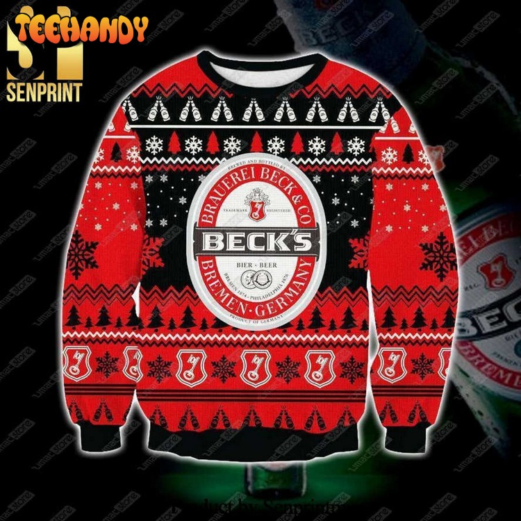 Beck’s Beer Knitted Ugly Christmas Sweater