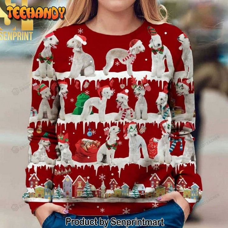 Bedlington Terrier Knitting Pattern 3D Print Ugly Sweater