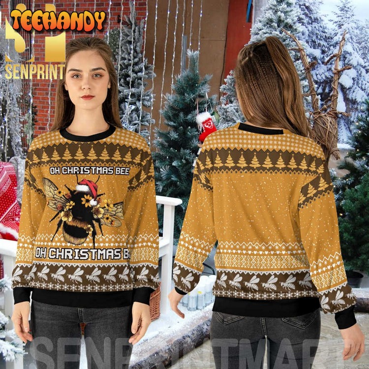 Bee Christmas Ugly Christmas Wool Knitted Sweater