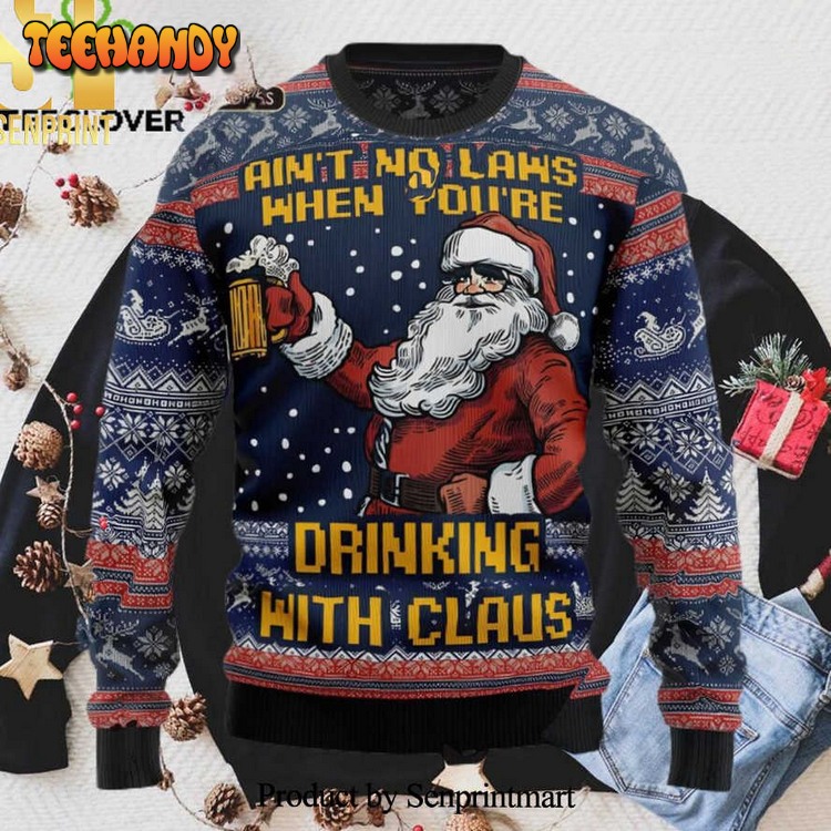 Beer Lover Ain’t No Laws When You’re Drinking With Claus Sweater