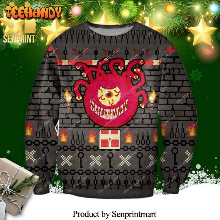 Beholder Dungeons And Dragons Knitted Ugly Xmas Sweater