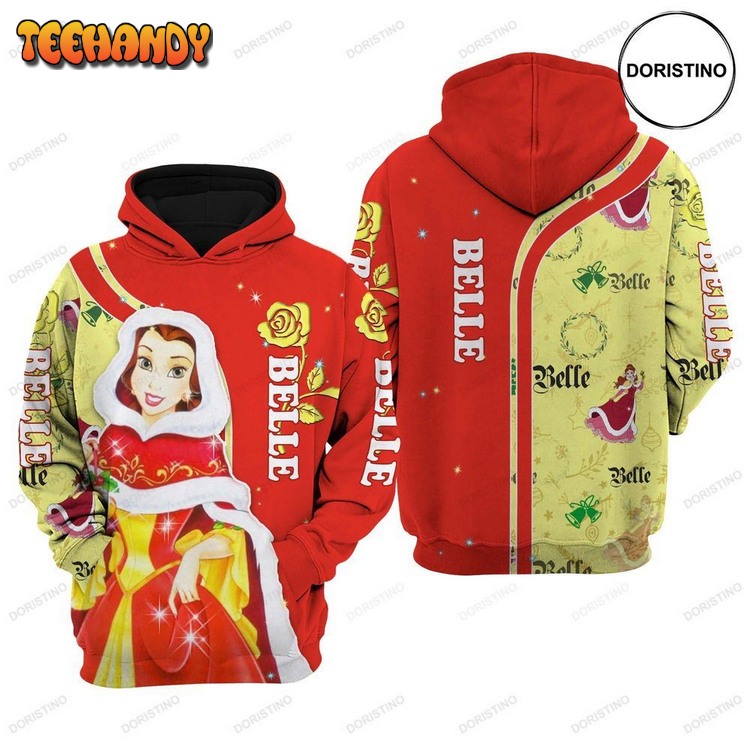 Belle Red Christmas Awesome Pullover 3D Hoodie