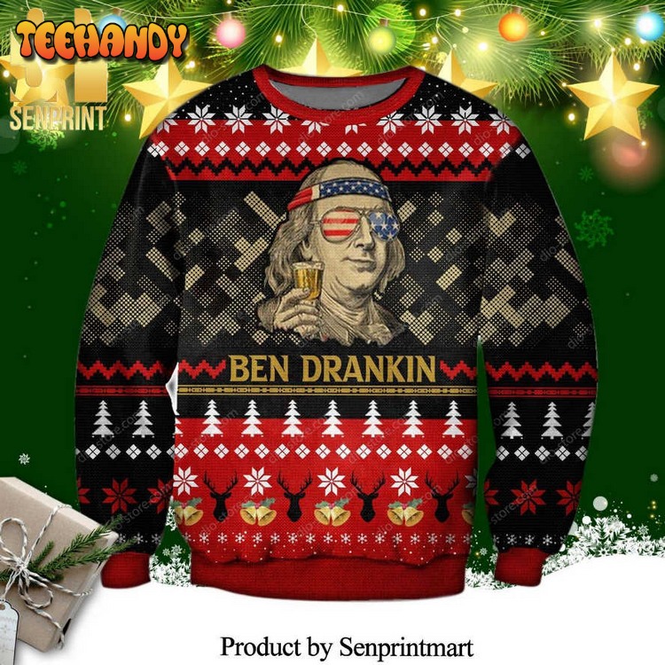 Ben Drankin 4th Of July Benjamin Franklin Poster Sweater