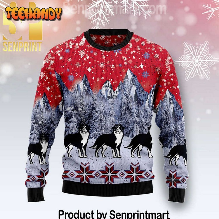 Bernese Mountain Dog Snow Holiday Gifts Full Print Sweater