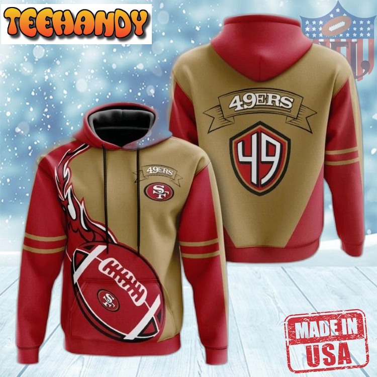 Best 3D Hoodie For San Francisco 49ers Fans With Flame Balls Graphic
