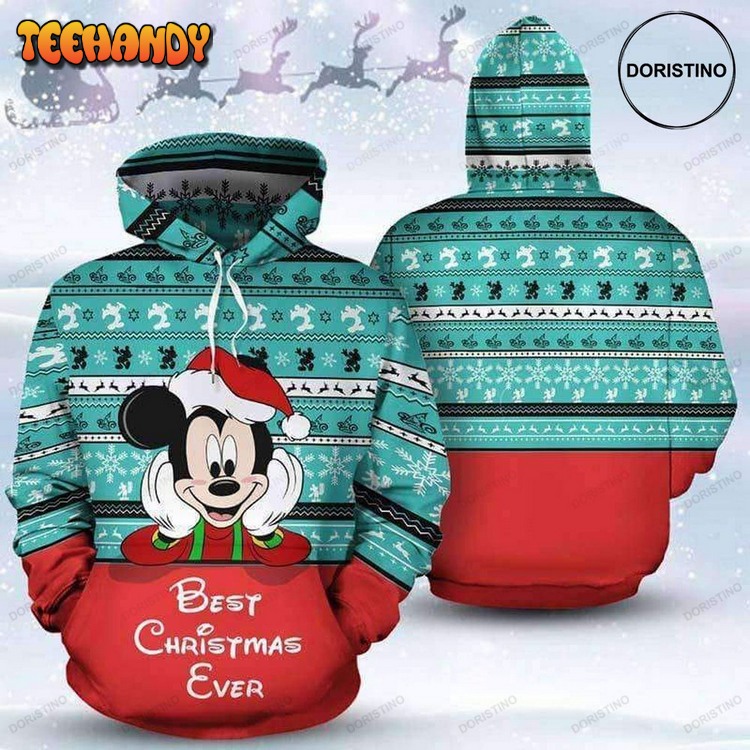 Best Chrismas Ever Ugly Pattern All Over Print Pullover 3D Hoodie