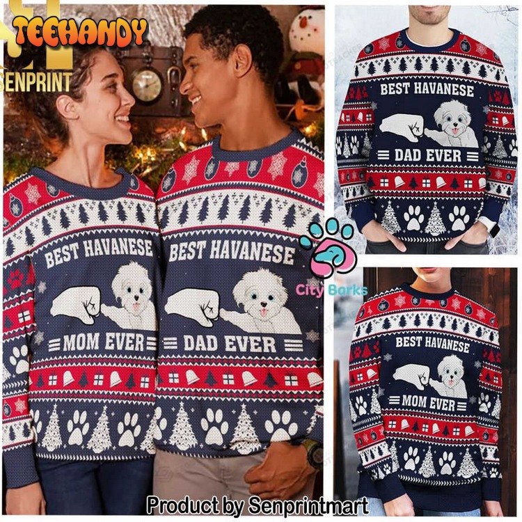 Best Havanese Dad Ever Ugly Christmas Sweater