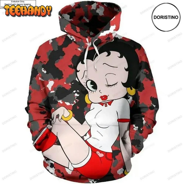 Betty Boop Classic Vi All Over Print Pullover 3D Hoodie