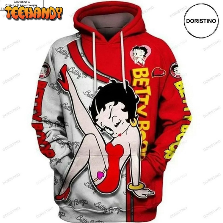 Betty Boop Exclusive Collection Full Ing Limited Edition Pullover 3D Hoodie