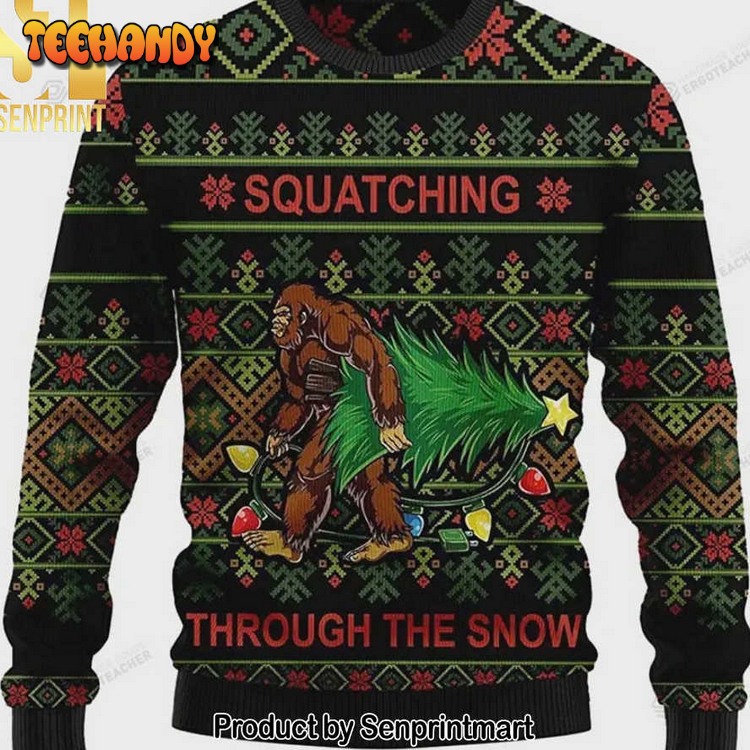 Bigfoot For Christmas Gifts Ugly Xmas Sweater