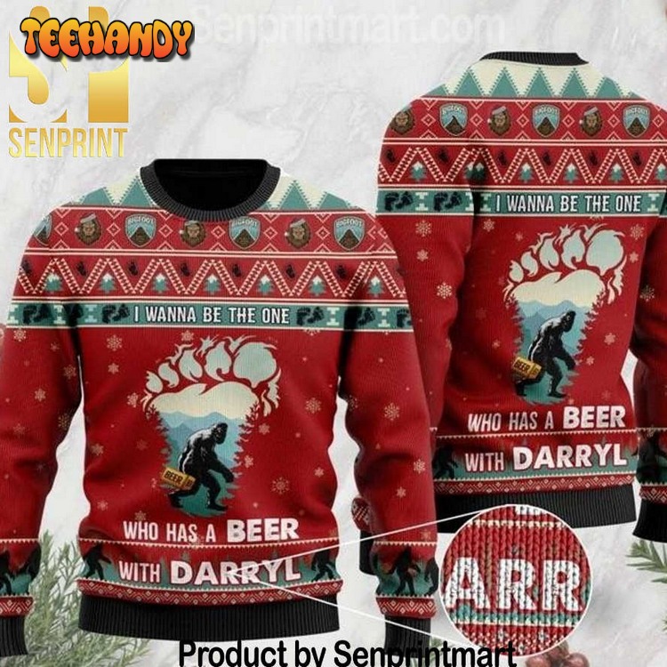 Bigfoot I Wanna Be The One Who Has A Beer Ugly Xmas Sweater