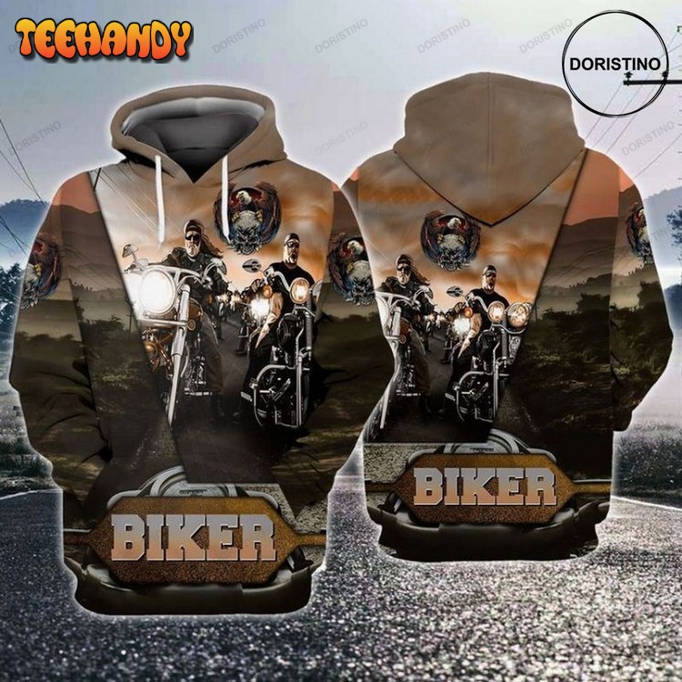 Biker Motorcycle Awesome Pullover 3D Hoodie