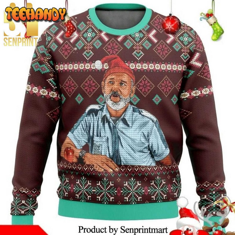 Bill Murray Knitted Ugly Christmas Sweater