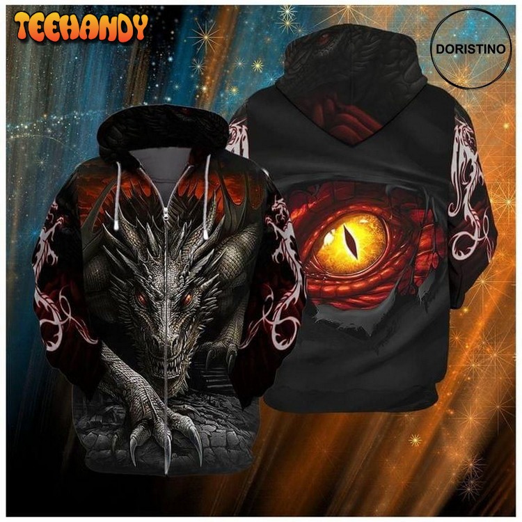 Black Dragon Awesome Pullover 3D Hoodie