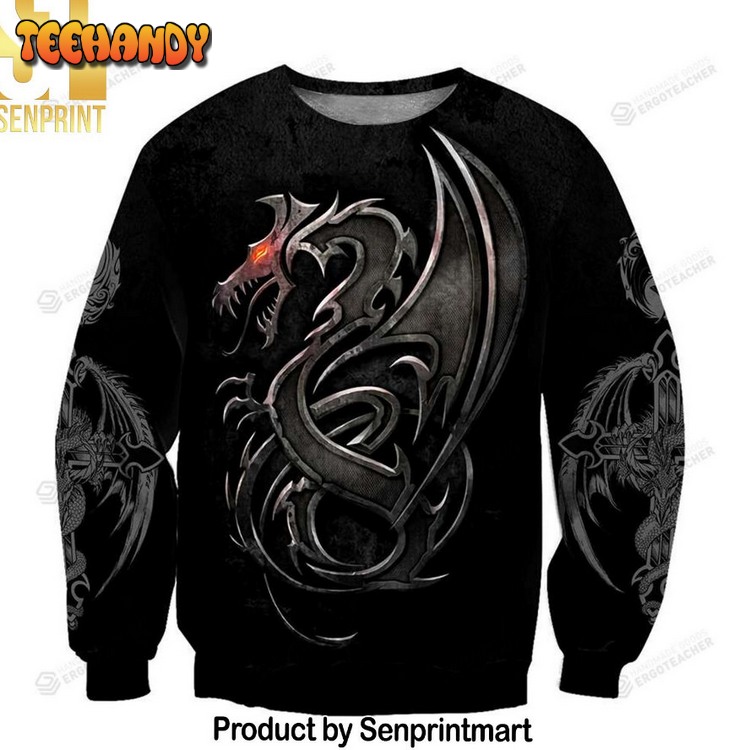 Black Dragon For Christmas Gifts Ugly Xmas Sweater