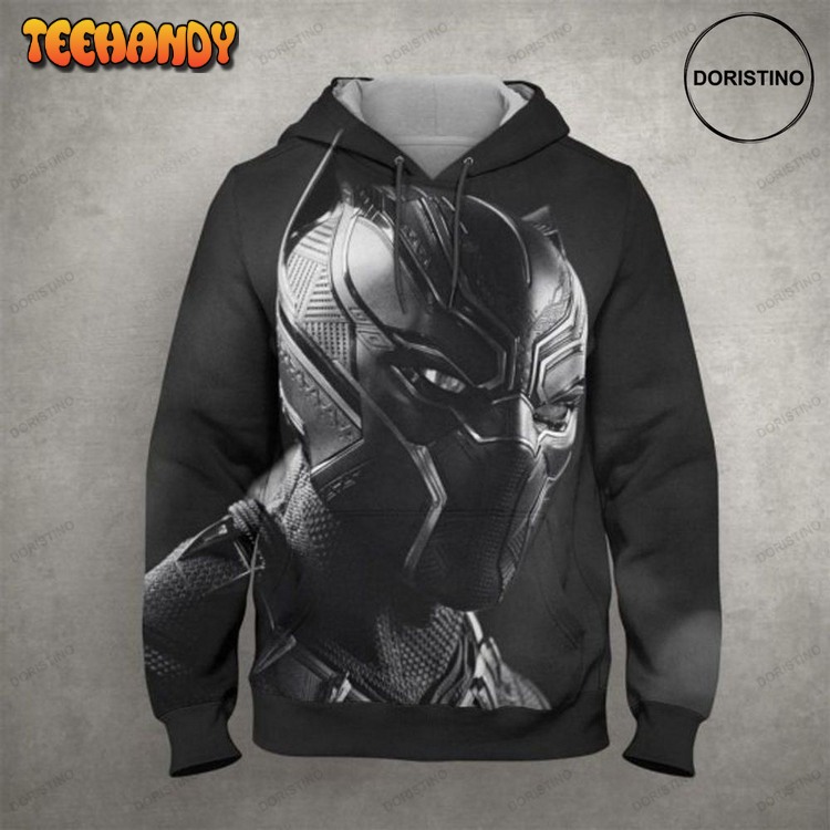 Black Panther Art Work White V2 Limited Pullover 3D Hoodie