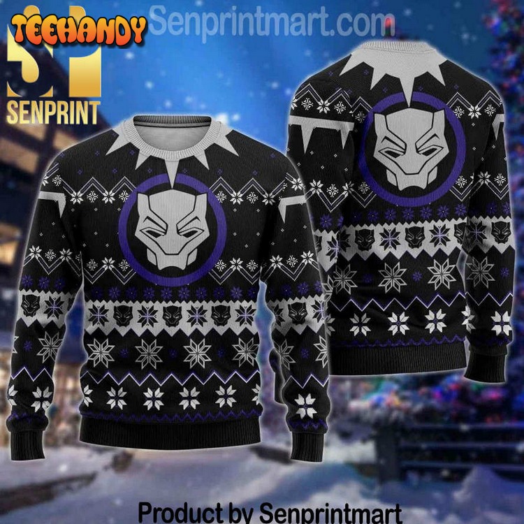 Black Panther Holiday Gifts Wool Knitting Ugly Xmas Sweater