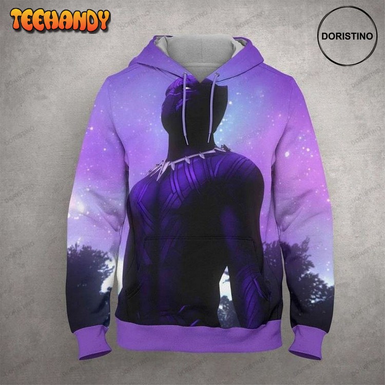 Black Panther Purple Wakanda Forever V3 Pullover 3D Hoodie