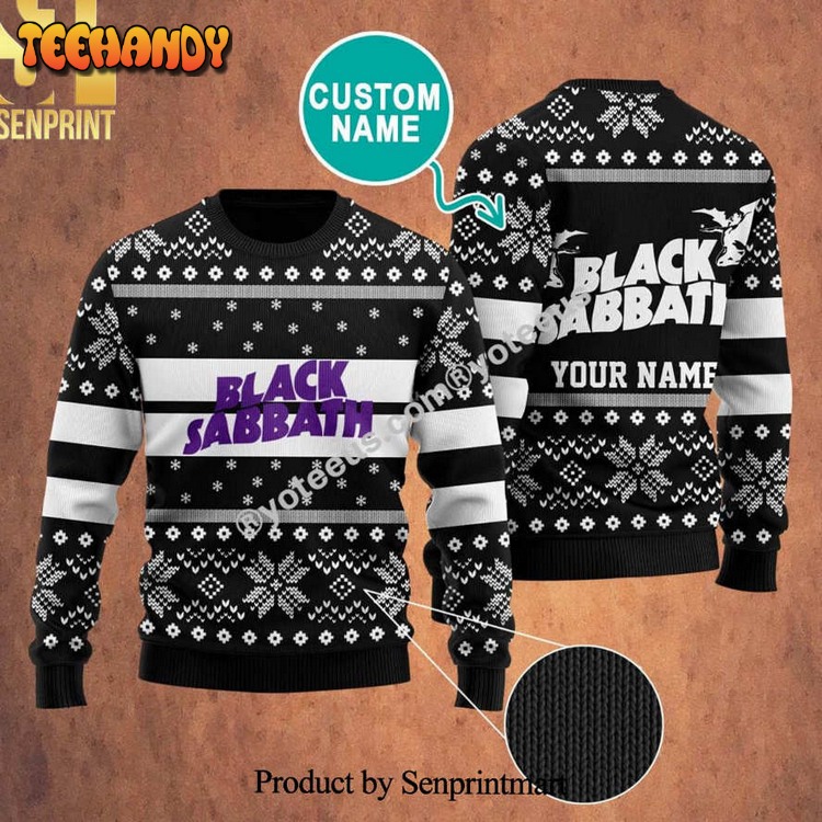 Black Sabbath Rock Band 3D Printed Ugly Xmas Sweater