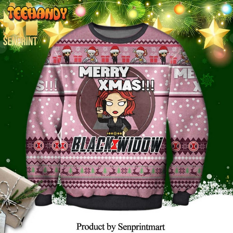 Black Widow The Avengers Marvel Knitted Ugly Xmas Sweater