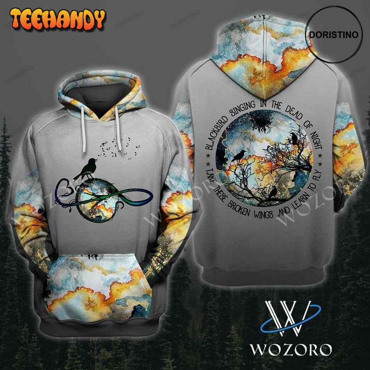 Blackbird Singing In The Dead Of Night Take These Broken Wings 3D Hoodie