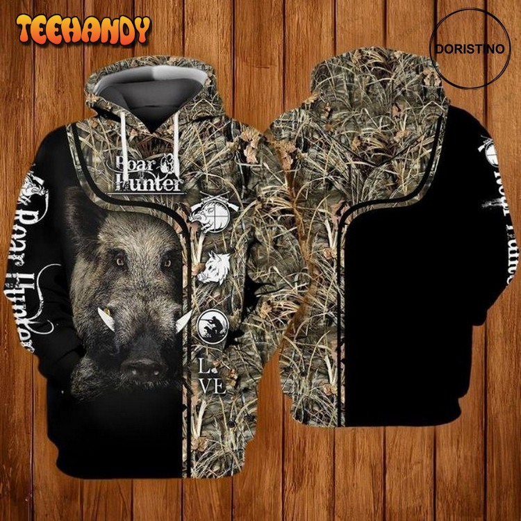 Boar Hunter Pullover 3D Hoodie