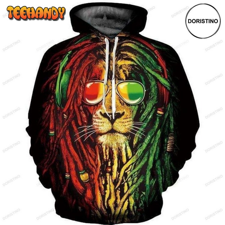 Bob Marley Reggae Lion Limited Edition Pullover 3D Hoodie