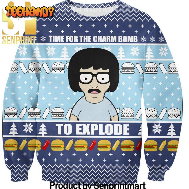 Bob’S Burgers Xmas Time All Over Printed Wool Ugly Xmas Sweater