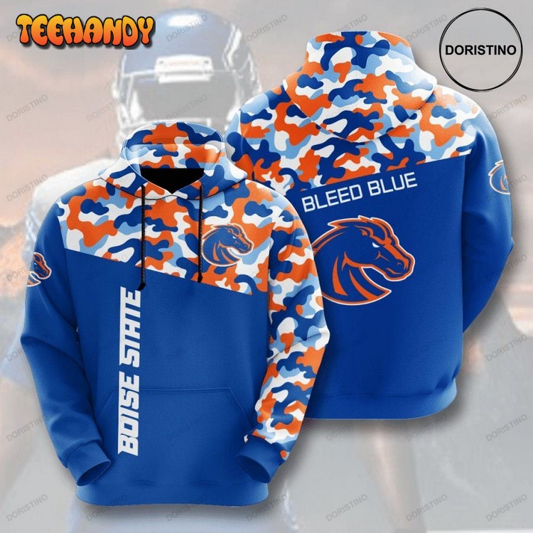 Boise State Broncos 3d Qduqa All Over Print Pullover 3D Hoodie