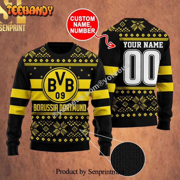 Borussia Dortmund Christmas Ugly Wool Ugly Xmas Sweater
