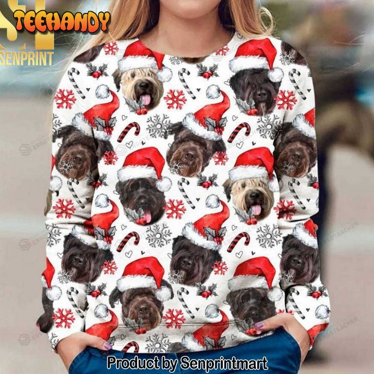 Bouvier Des Flandres Knitting Pattern 3D Print Ugly Xmas Sweater