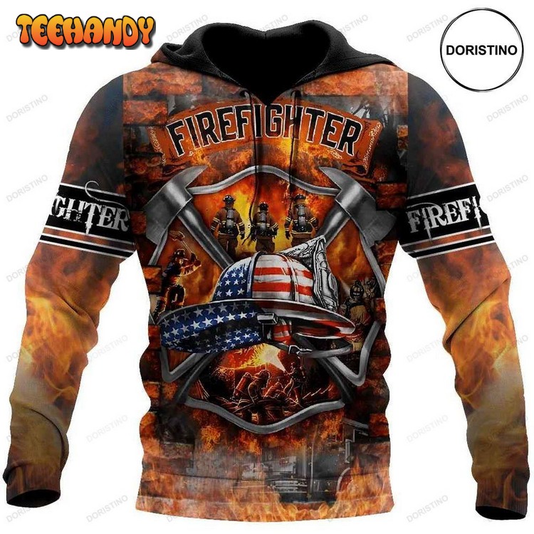 Brave Firefighter-fireman Awesome Pullover 3D Hoodie