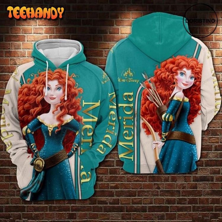 Brave Merida Cartoon Princess Merida Awesome Pullover 3D Hoodie