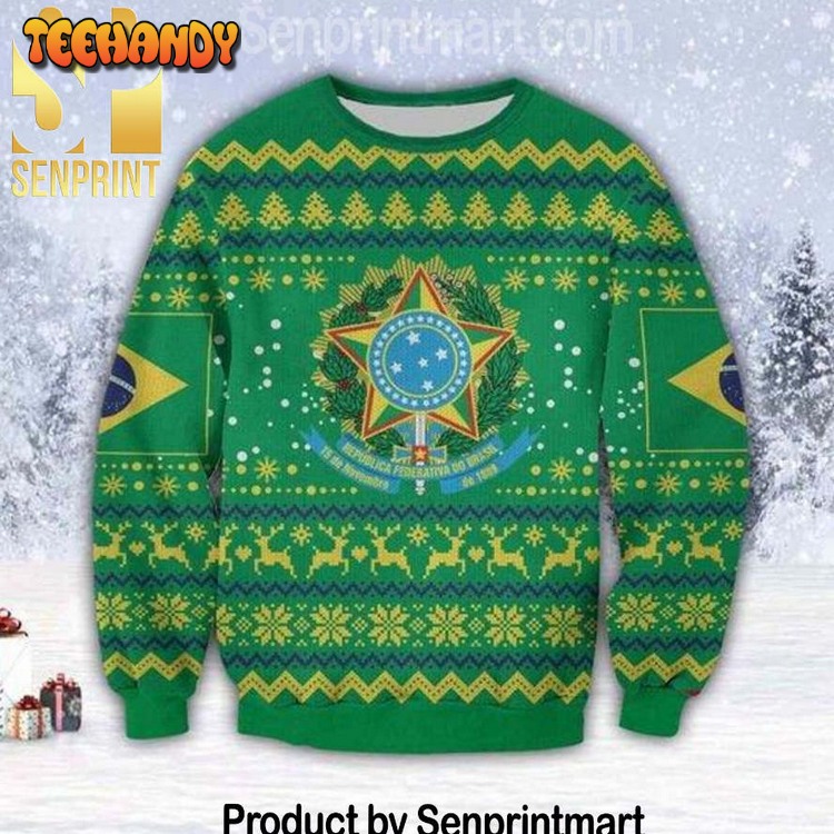 Brazil Full Printing Ugly Xmas Sweater